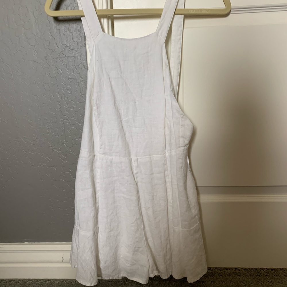 WHITE OVERALL ROMPER